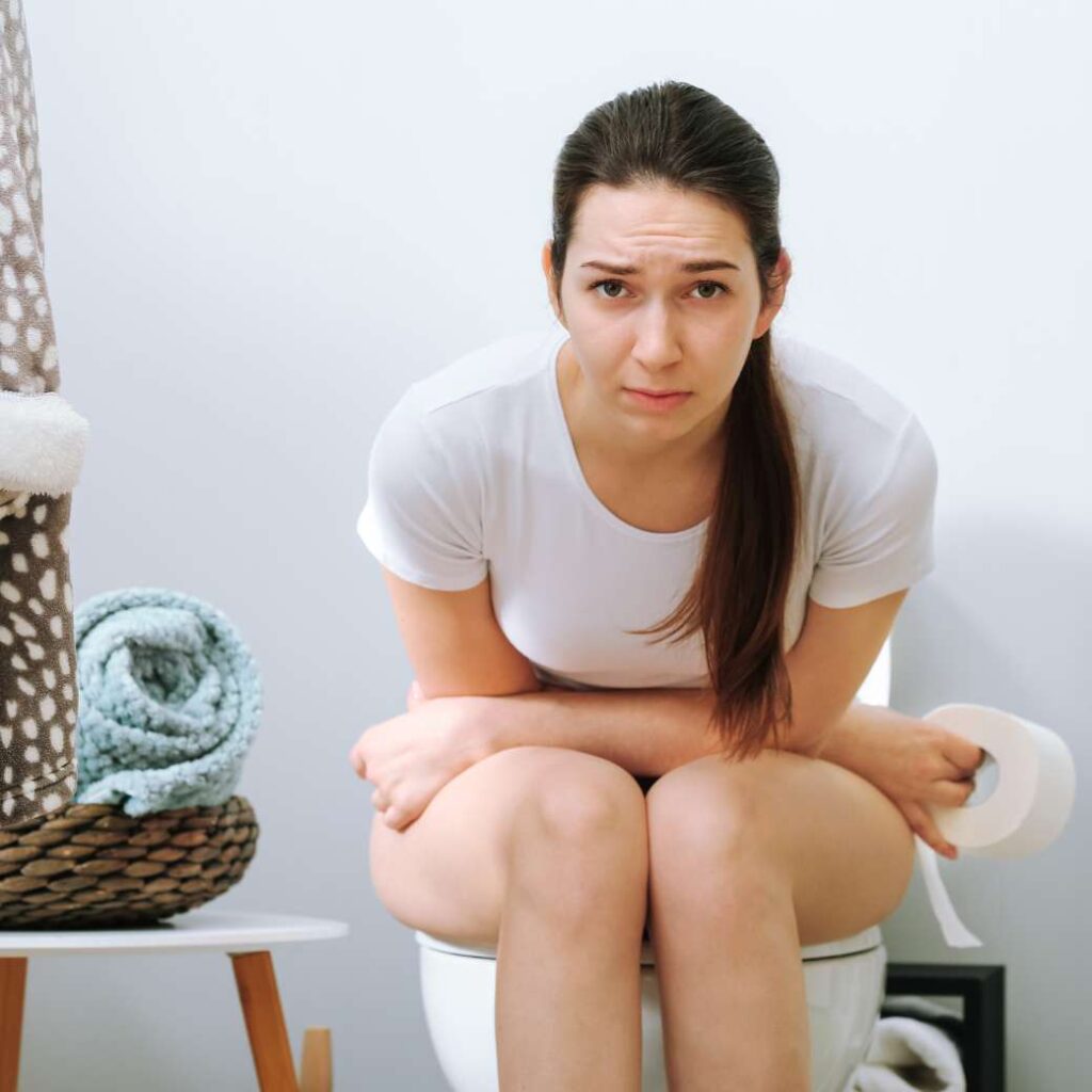 Mujer con estreñimiento